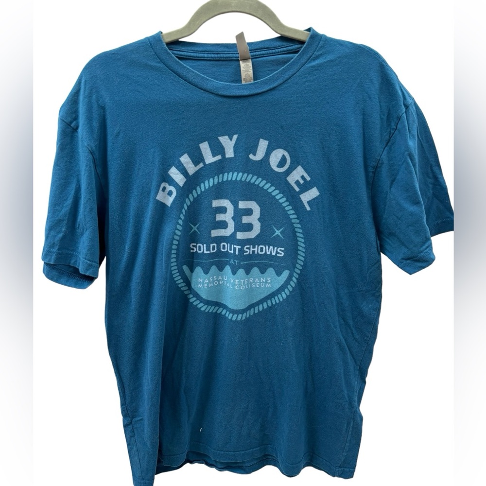 Next Level Blue Billy Joel Nassau Coliseum 33rd‎ Sell Out Tee Shirt Size Large